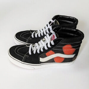 VANS ‘Off The Wall’ Sk8 Hi Custom Aurora Design Black Suede Sneakers